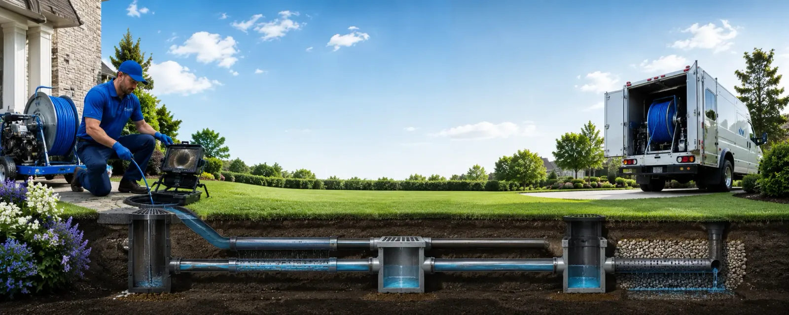 Outdoor drain cleaning information for Grissom Arb, IN